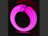 Ribbon
Kunstharz-Lichtskulptur mit LED-Beleuchtung
Ma�e: H�he 147 cm Breite 130 cm
